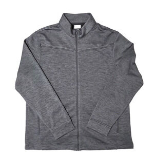 Greg Norman Shark Men's XL Gray Full Zip Fleece Lined Golf Jacket Performance